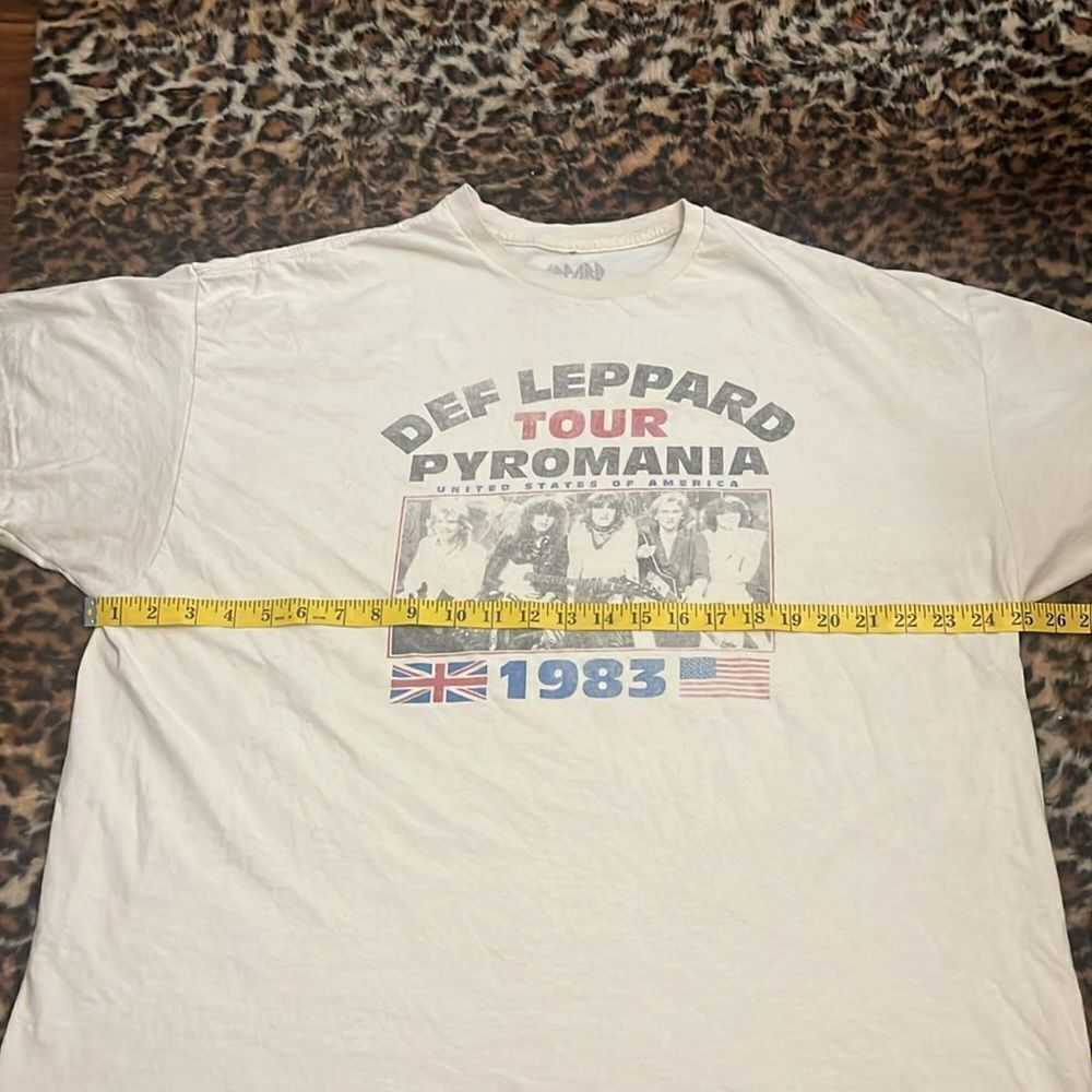Def Leppard Cream In Color Pyromania 1983 Graphic Shirt - Picture 5 of 8